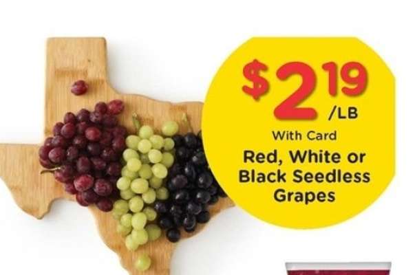 Red, White or Black Seedless Grapes