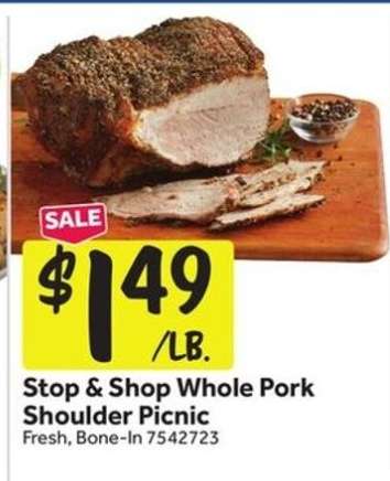 Stop & Shop Whole Pork Shoulder Picnic