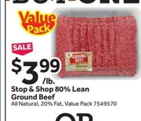 Stop & Shop 80% Lean Ground Beef