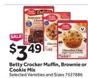 Betty Crocker Muffin, Brownie or Cookie Mix