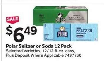 Polar Seltzer or Soda 12 Pack
