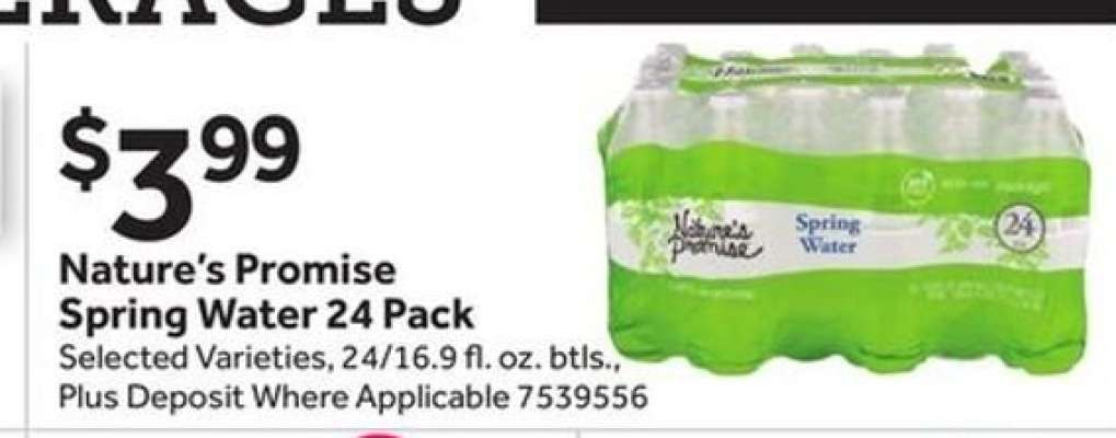 Nature's Promise Spring Water 24 Pack
