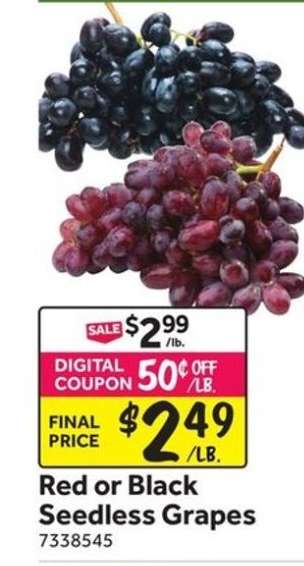 Red or Black Seedless Grapes
