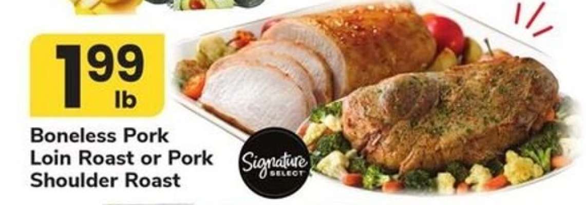 Boneless Pork Loin Roast or Pork Shoulder Roast