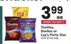 Tostitos, Doritos or Lay’s Party Size
