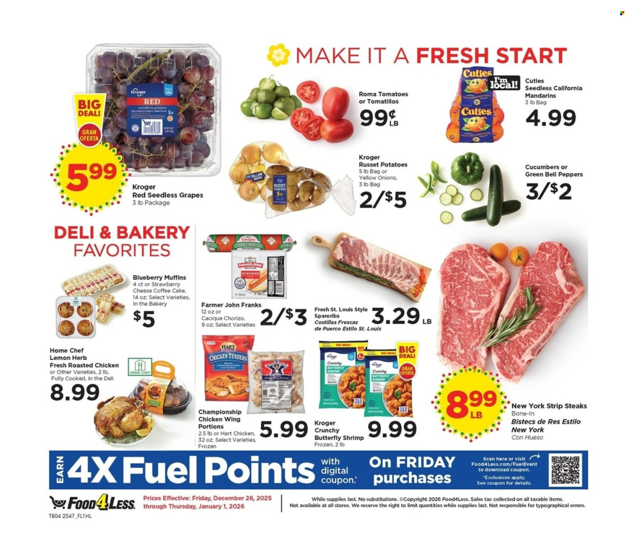 Food 4 Less ad - 12/26/2025 - 01/01/2026. Page 4