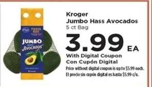 Kroger Jumbo Hass Avocados