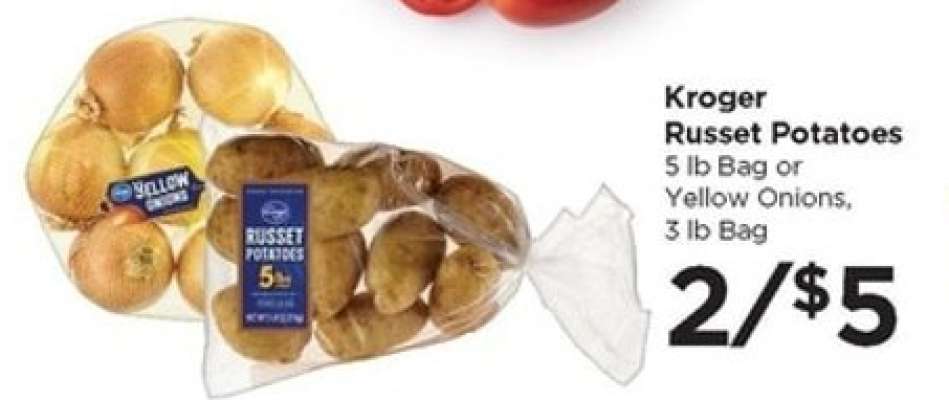 Kroger Russet Potatoes or Yellow Onions