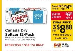 Canada Dry Seltzer 12-Pack