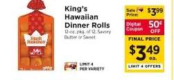 King's Hawaiian Dinner Rolls