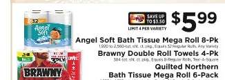 Angel Soft Bath Tissue Mega Roll 8-Pk