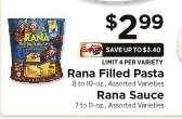Rana Filled Pasta / Rana Sauce