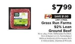 Grass Run Farms 92% Lean Ground Beef