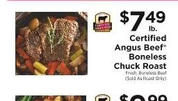 Certified Angus Beef Boneless Chuck Roast