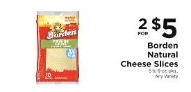 Borden Natural Cheese Slices