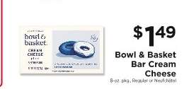 Bowl & Basket Bar Cream Cheese