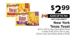 New York Texas Toast