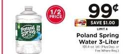 Poland Spring Water 3-Liter