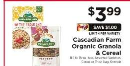 Cascadian Farm Organic Granola Cereal