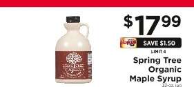 Spring Tree Organic Maple Syrup