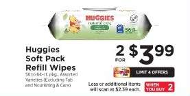 Huggies Soft Pack Refill Wipes