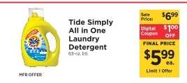 Tide Simply All In One Laundry Detergent