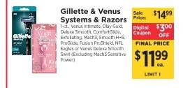 Gillette & Venus Systems & Razors
