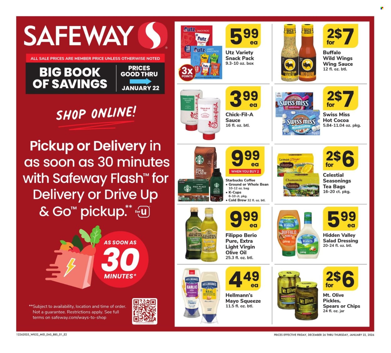 Safeway ad - 12/26/2025 - 01/22/2026. Page 1