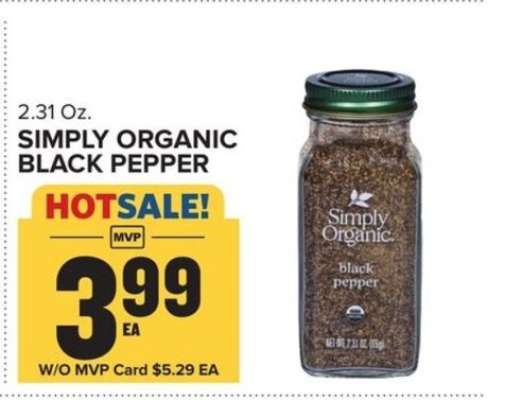 SIMPLY ORGANIC BLACK PEPPER