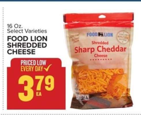 Food Lion Shredded Cheese