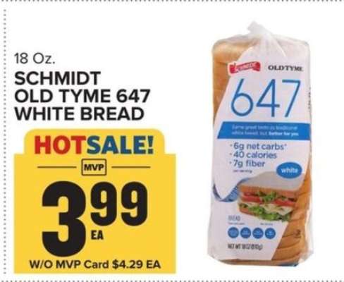 SCHMIDT OLD TYME 647 WHITE BREAD