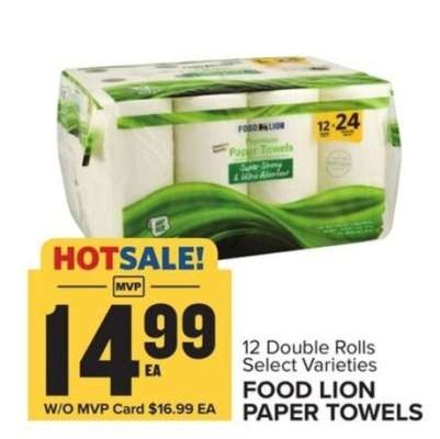 FOOD LION PAPER TOWELS