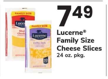 Lucerne Family Size Cheese Slices