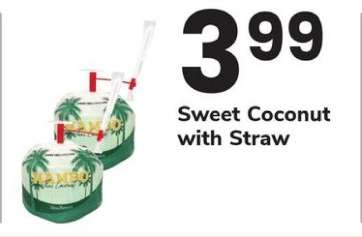 Sweet Coconut with Straw
