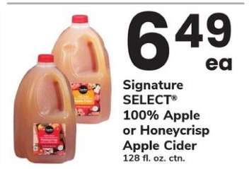Signature SELECT 100% Apple or Honeycrisp Apple Cider