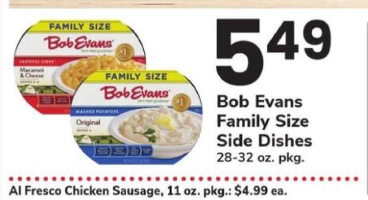 Bob Evans Family Size Side Dishes
