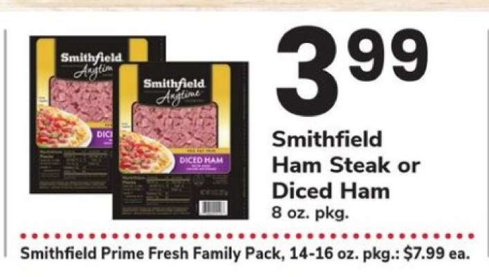 Smithfield Ham Steak or Diced Ham
