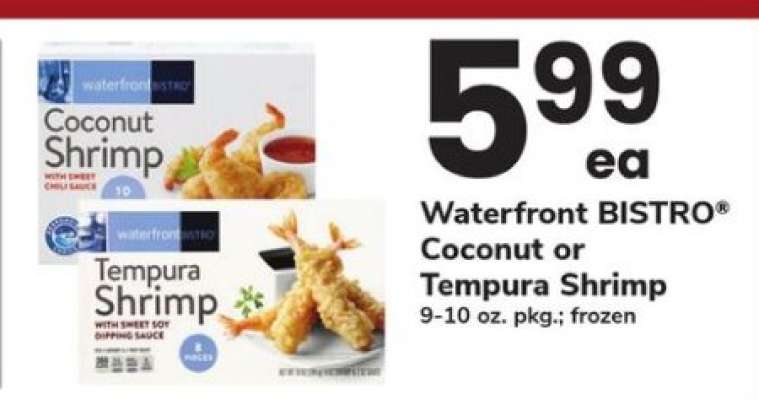 Waterfront Bistro Coconut or Tempura Shrimp