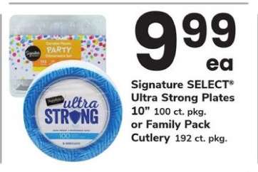 Signature SELECT Ultra Strong Plates or Family Pack Cutlery