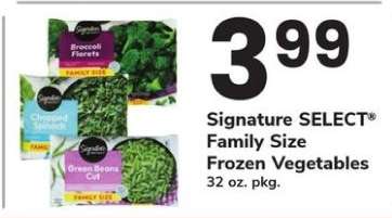 Signature SELECT Family Size Frozen Vegetables