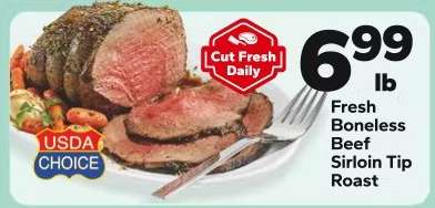 Fresh Boneless Beef Sirloin Tip Roast
