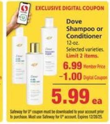 Dove Shampoo or Conditioner