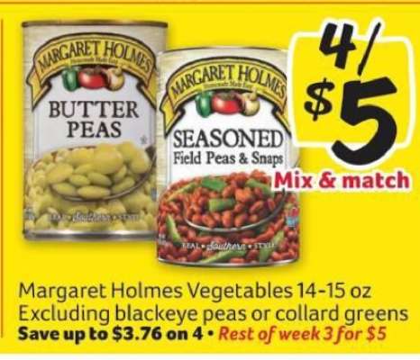 Margaret Holmes Vegetables