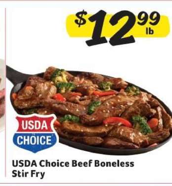 USDA Choice Beef Boneless Stir Fry