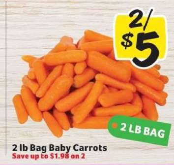 2 lb Bag Baby Carrots