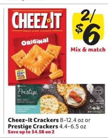 Cheez-It Crackers or Prestige Crackers