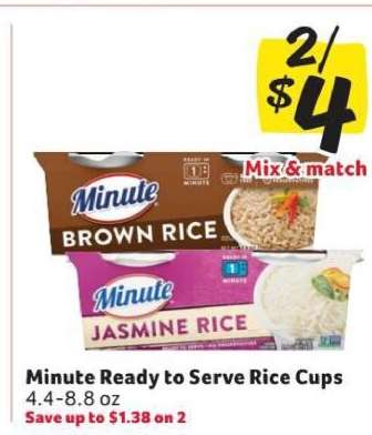 Minute Ready To Serve Rice Cups