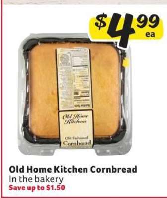 Old Home Kitchen Cornbread