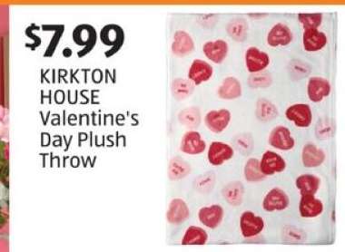 KIRKTON HOUSE Valentine's Day Plush Throw