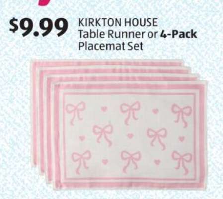 KIRKTON HOUSE Table Runner or 4-Pack Placemat Set